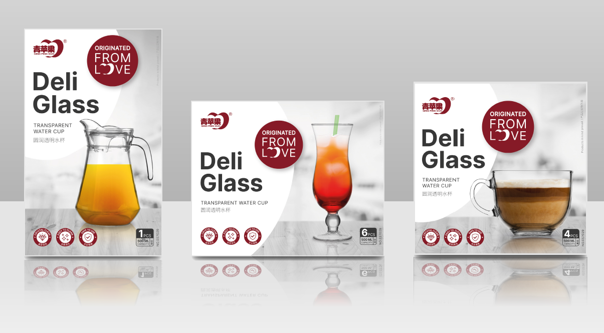 packing design，Glass packaging，Glassware，Brand packaging，Creative design，Italian original design，