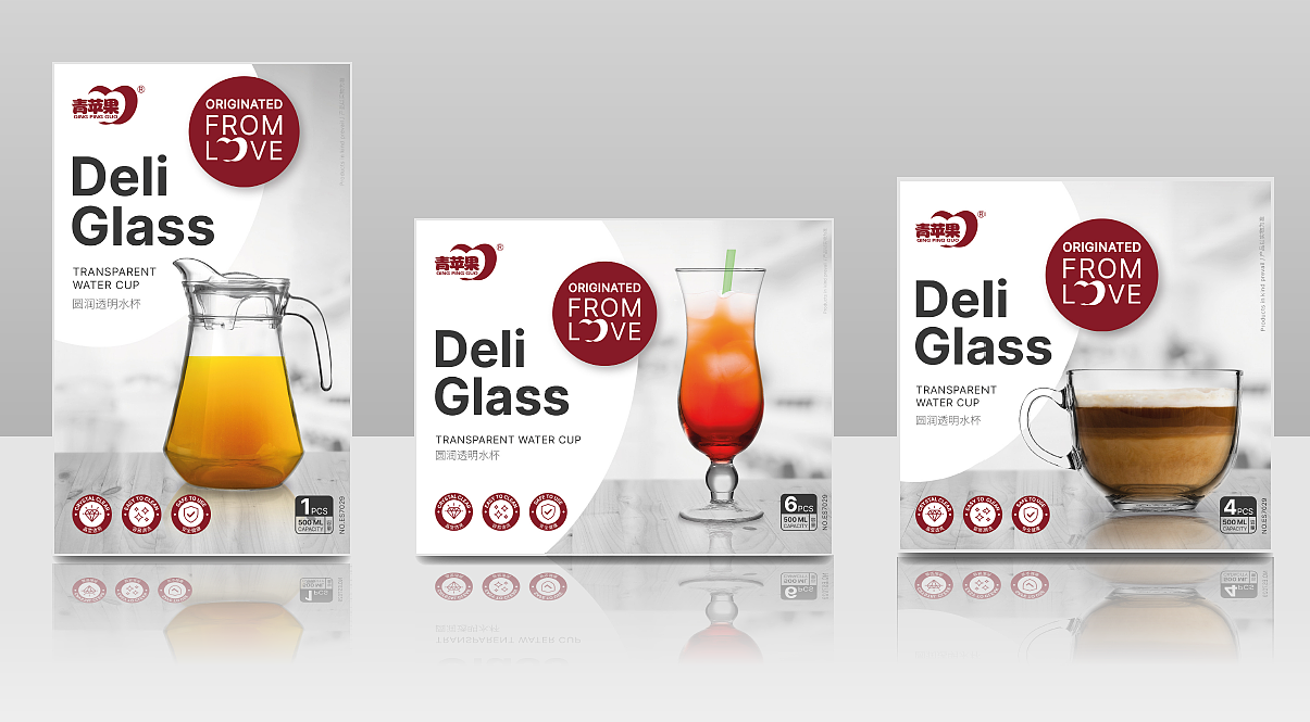 packing design，Glass packaging，Glassware，Brand packaging，Creative design，Italian original design，