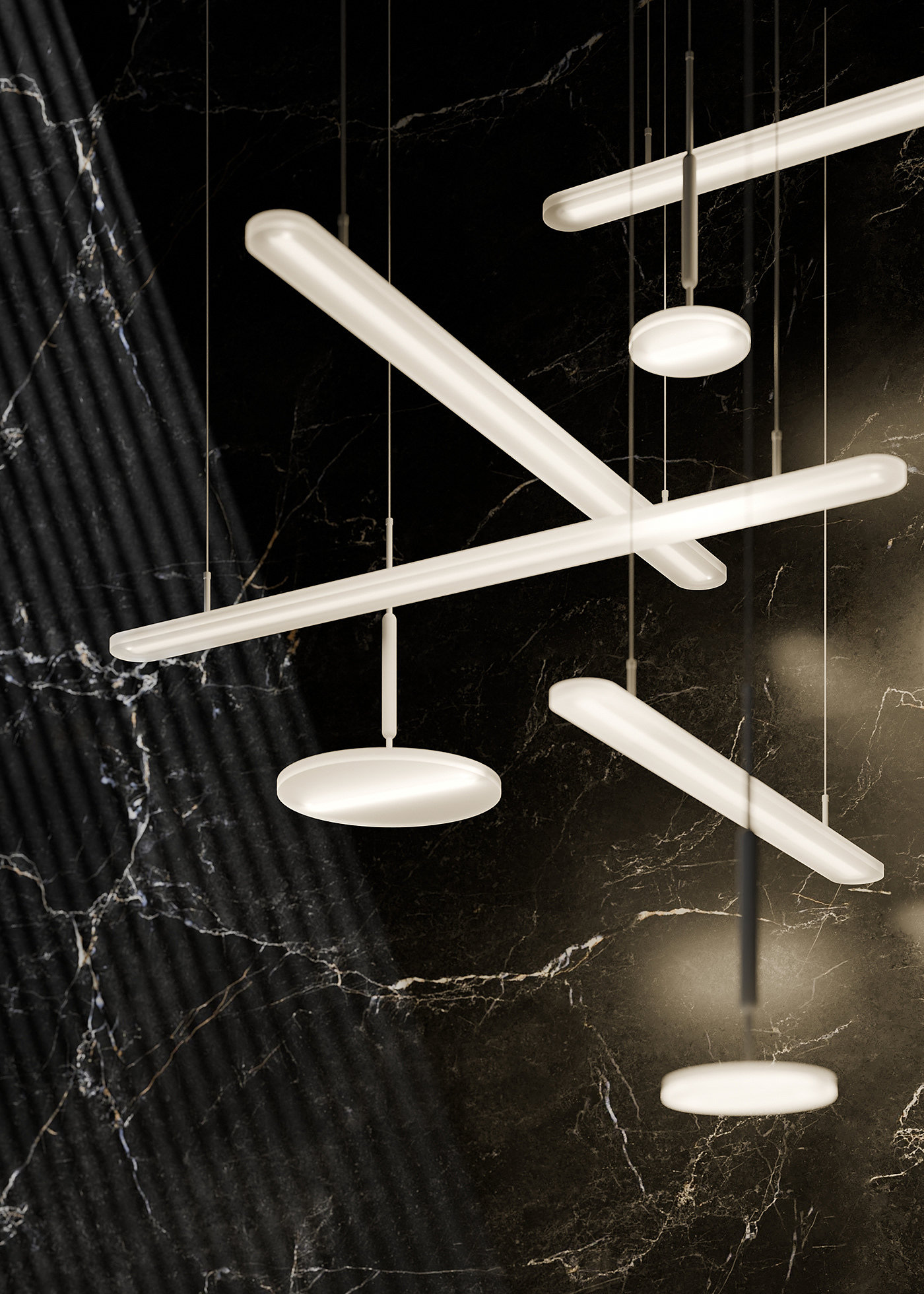 FOG COLLECTION，a chandelier，lighting，Modern design，