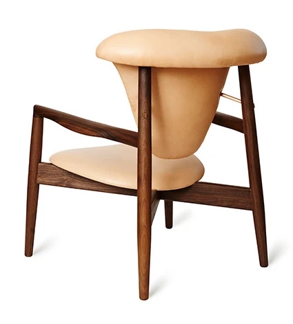 Walnut，glass fibre，natural leather，The Chicago chair，chair，