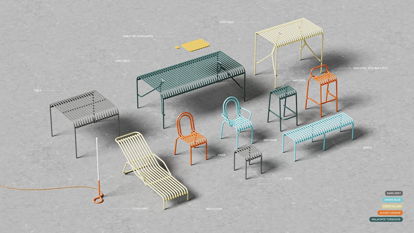 furniture，Table，ALOOP COLLECTION，industrial design，