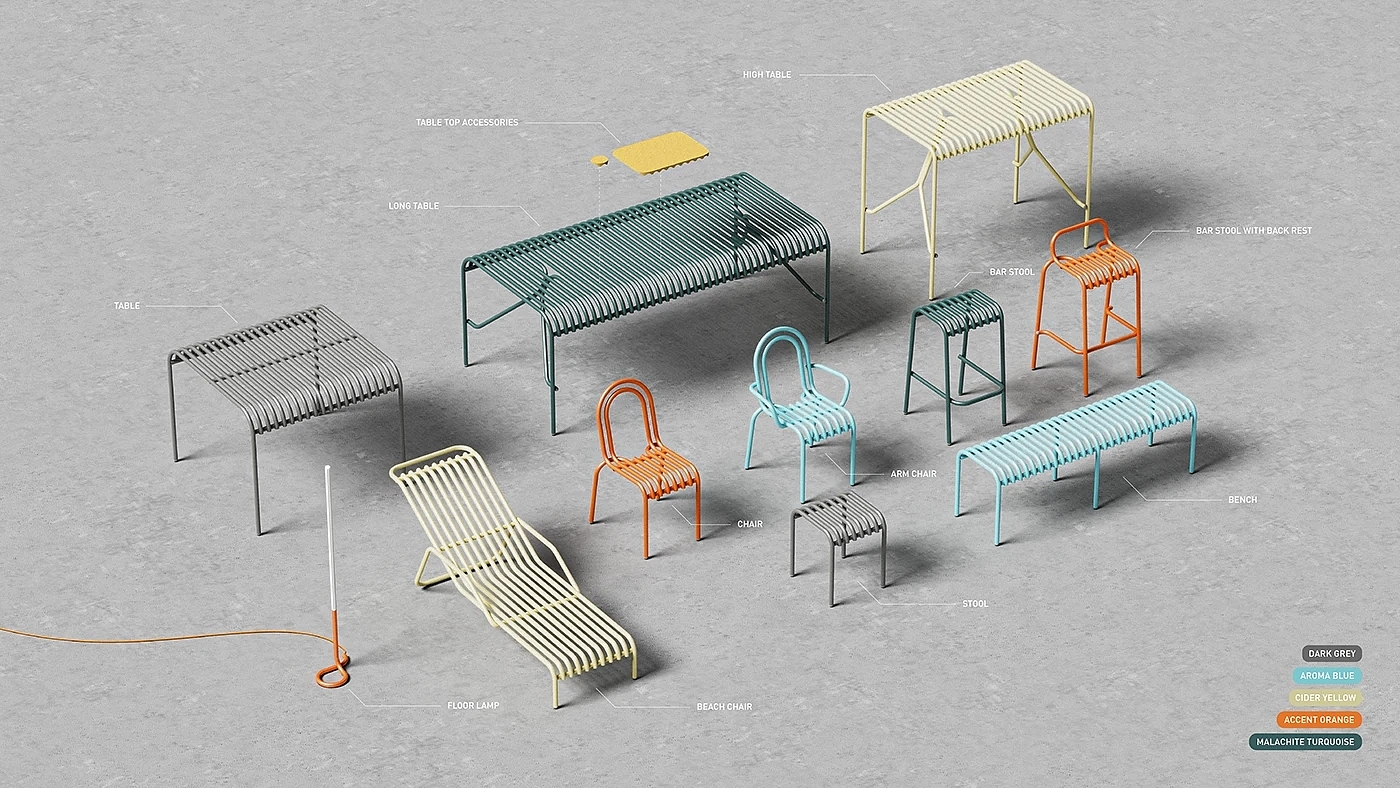 furniture，Table，ALOOP COLLECTION，industrial design，