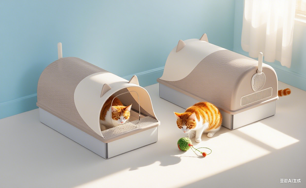 Cat litter box, pet supplies, ai painting，
