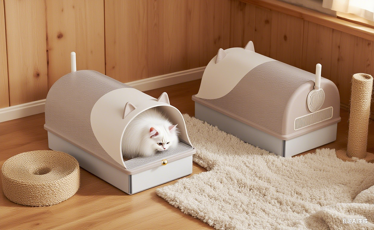 Cat litter box, pet supplies, ai painting，