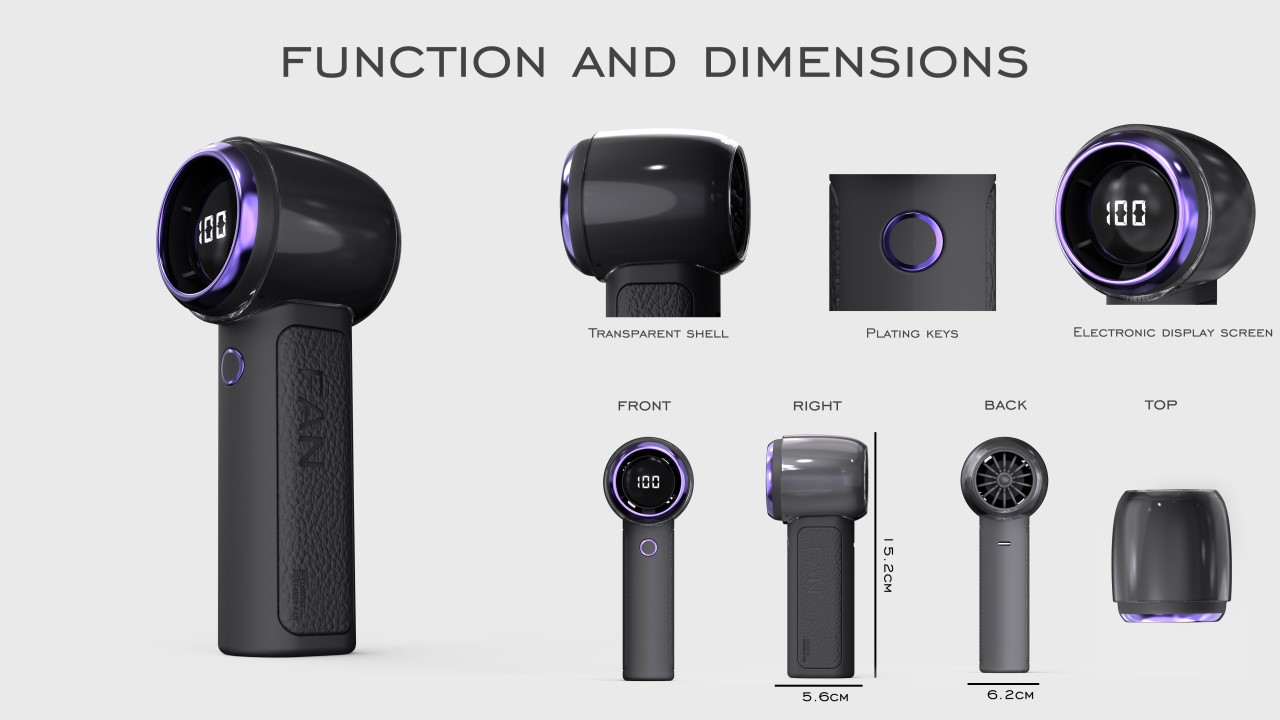 Household appliances，product design，Handheld fan，