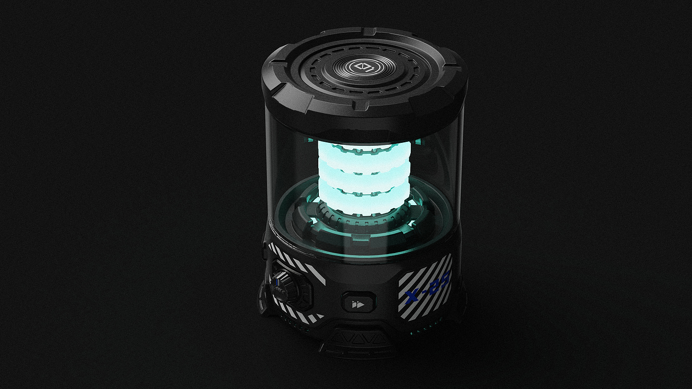 Bluetooth Speaker ，product design，industrial design，conceptual design，Mecha wind，Functional wind，3C products，Wireless charging，