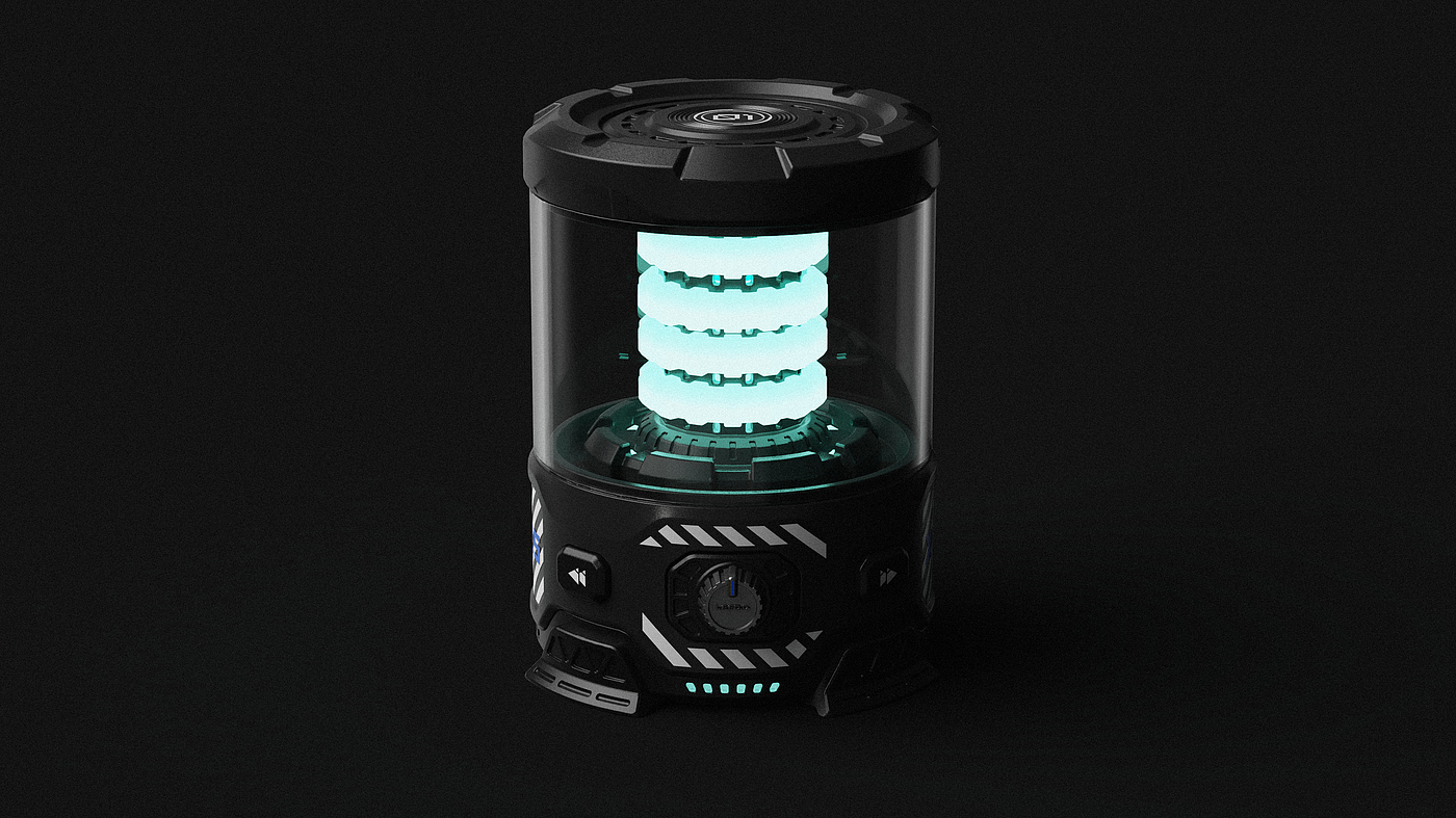 Bluetooth Speaker ，product design，industrial design，conceptual design，Mecha wind，Functional wind，3C products，Wireless charging，