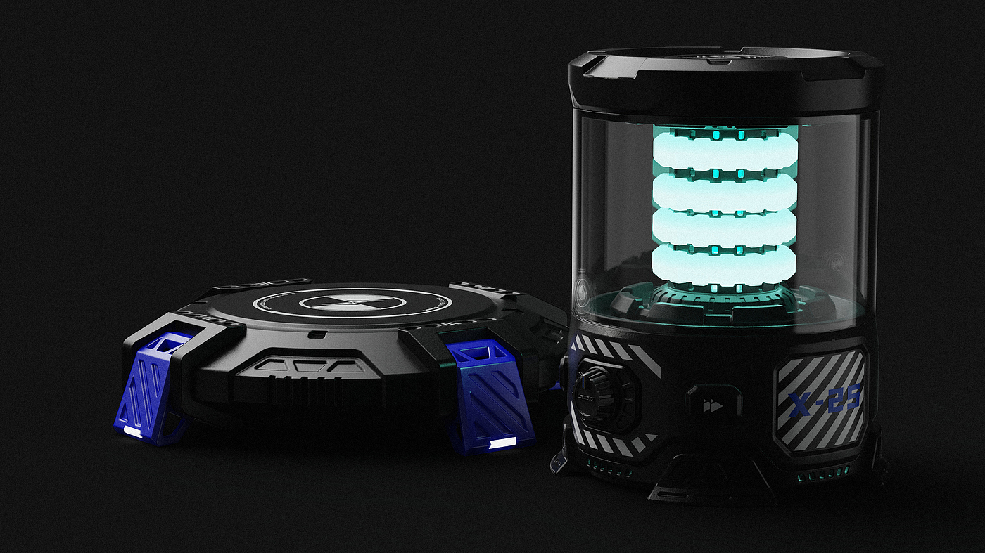 Bluetooth Speaker ，product design，industrial design，conceptual design，Mecha wind，Functional wind，3C products，Wireless charging，