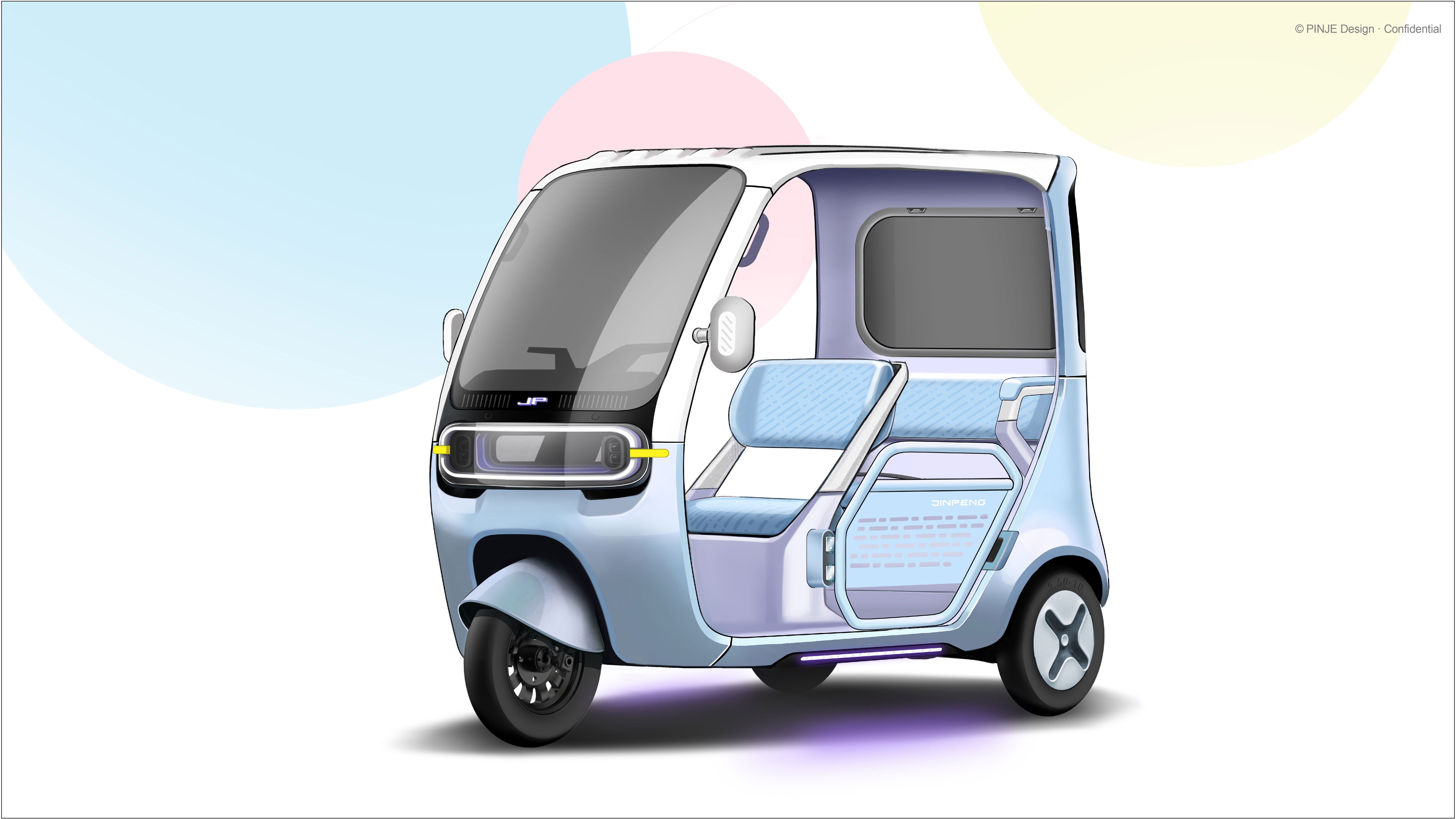 Tricycle，automobile，Electric vehicle，Jin Peng，Sports car，vehicle，Small town youth，product design，