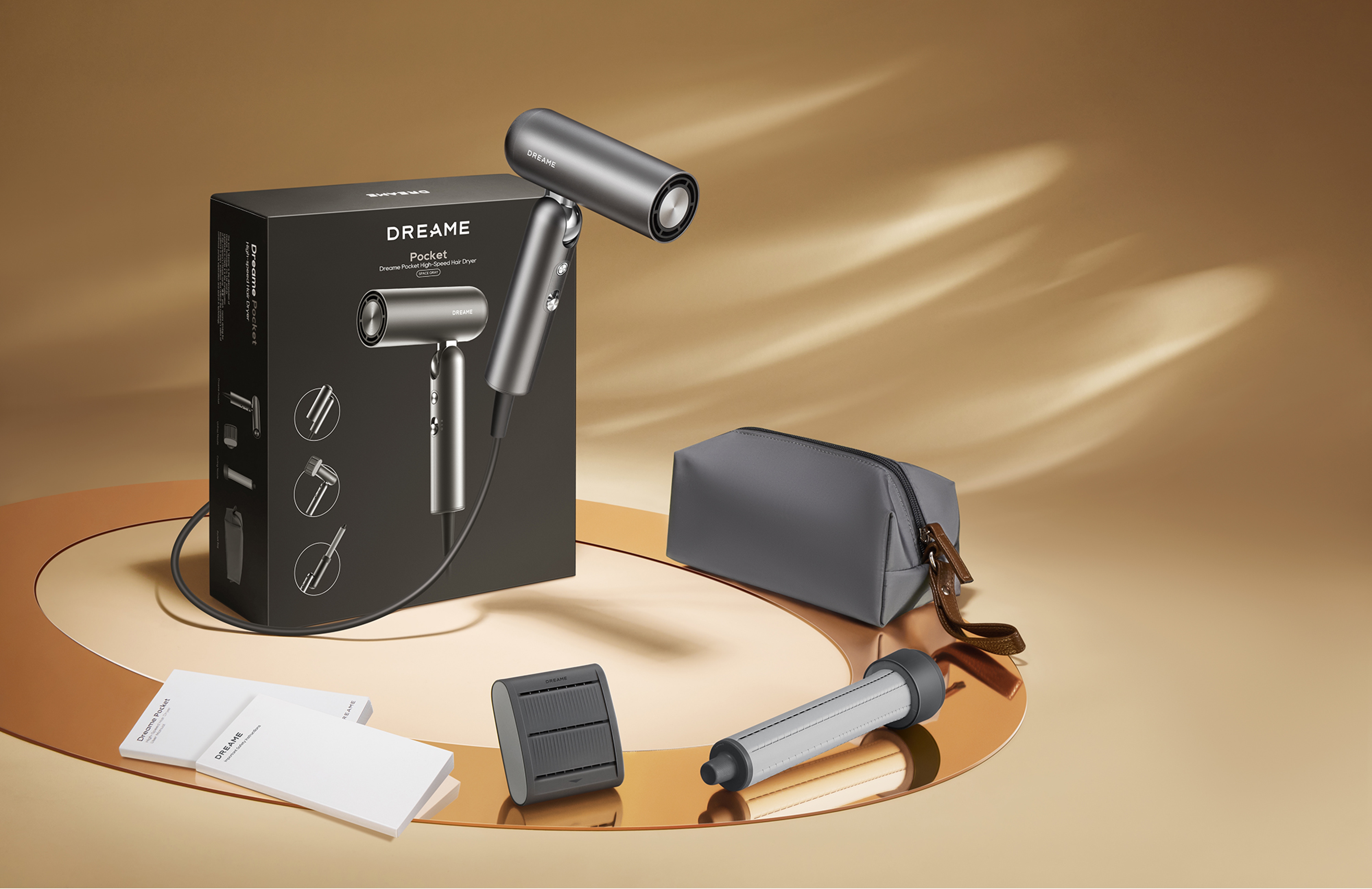 Gehu，hair drier，Pursuit，Dyson，Leifen，industrial design，product design，Portable，