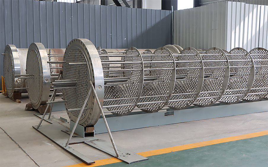 shell and tube heat exchanger，Continuous helical baffle heat exchanger，bow baffle heat exchanger，