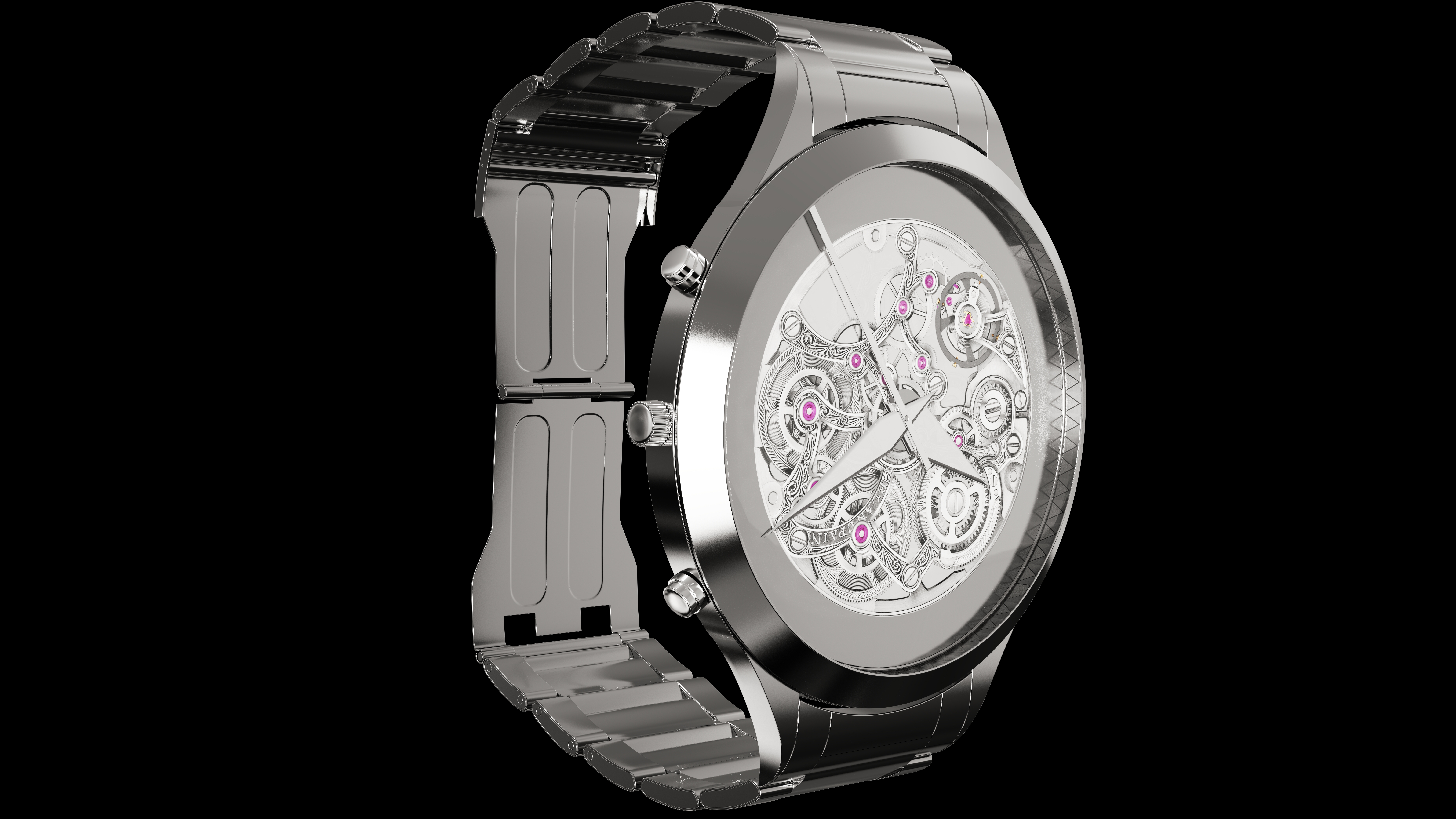 Watch rendering，Keyshot rendering，Metallic texture，precision machinery，Product rendering，industrial design，Light and Shadow Art，Tools and equipment，