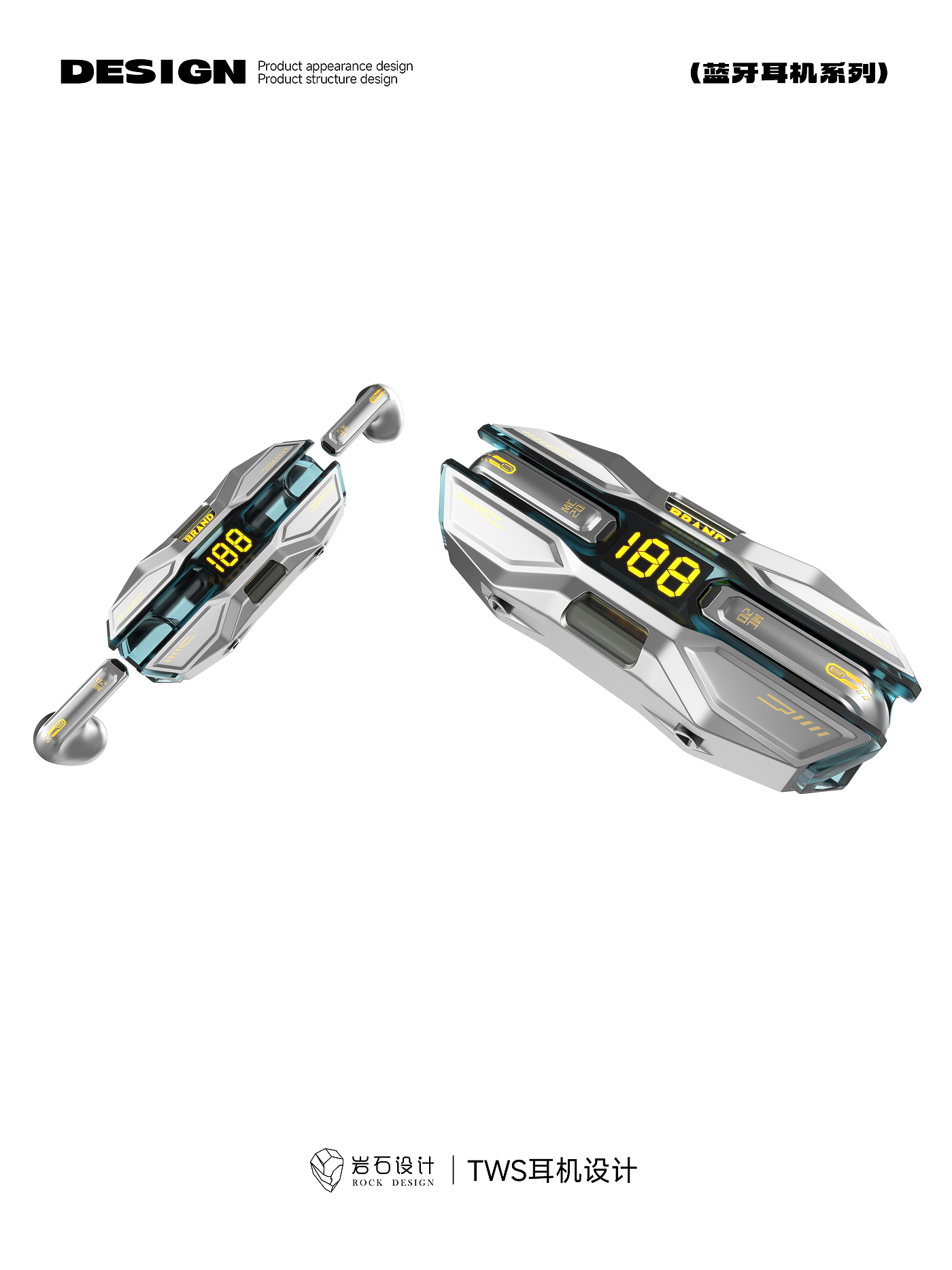 TWS headset，headset，Bluetooth headset，In ear headphones，Smart wear，Mechanical air，Rock Design，3C electronic products，
