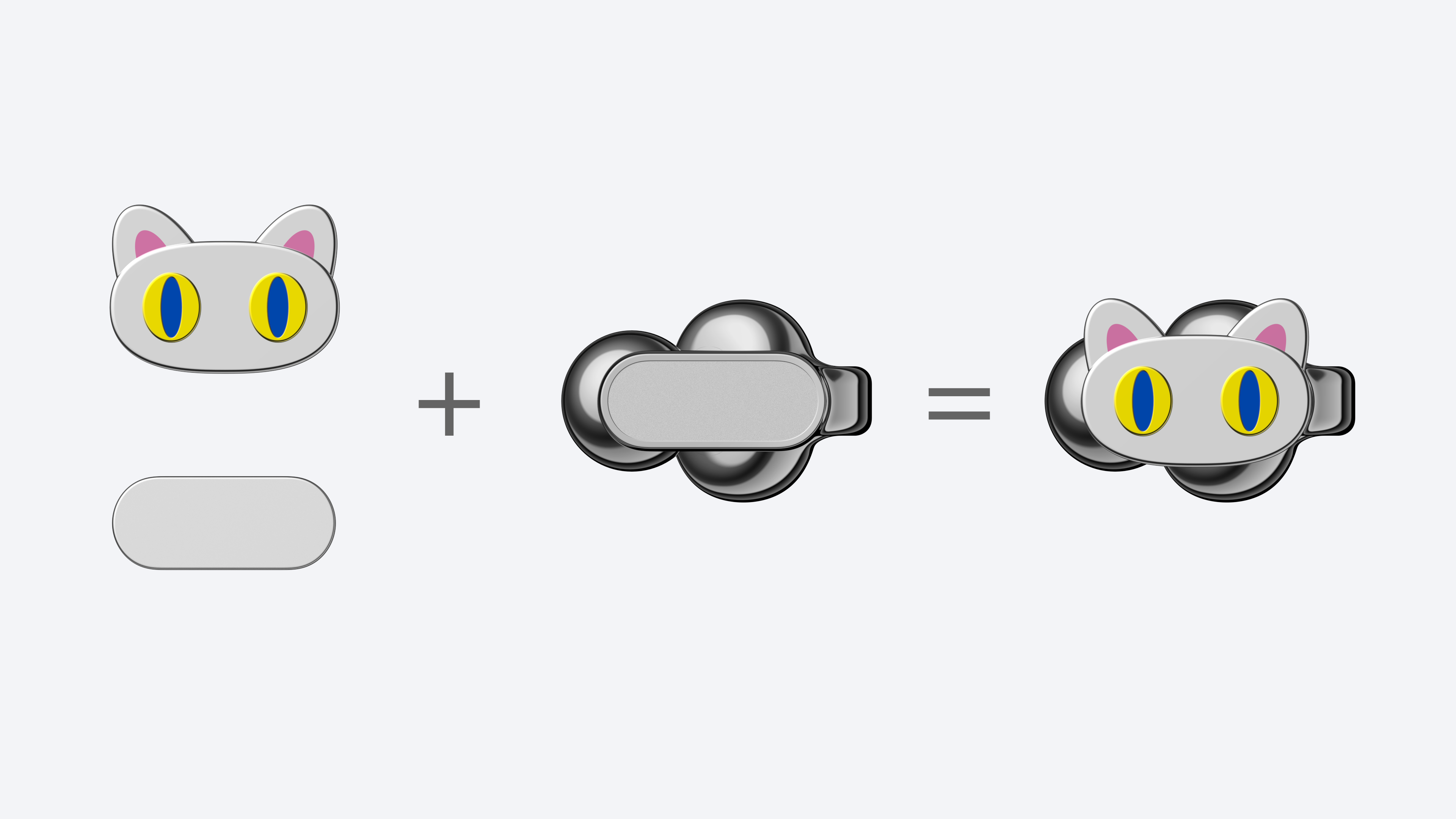 Earrings，industrial design，ear clip，headset，Earphone with ear clip，custom，Kitty，Jewelry storage bag，