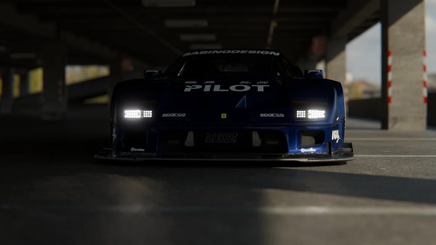 vehicle，automobile，Sports car，F40GTR，