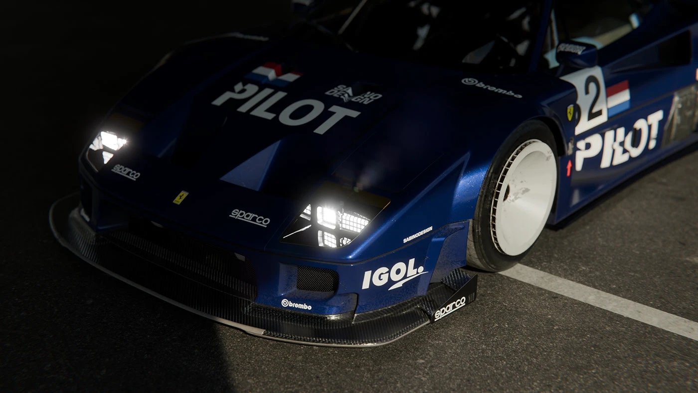 vehicle，automobile，Sports car，F40GTR，