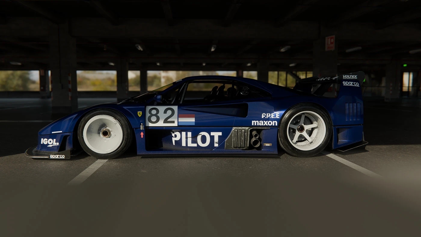 vehicle，automobile，Sports car，F40GTR，
