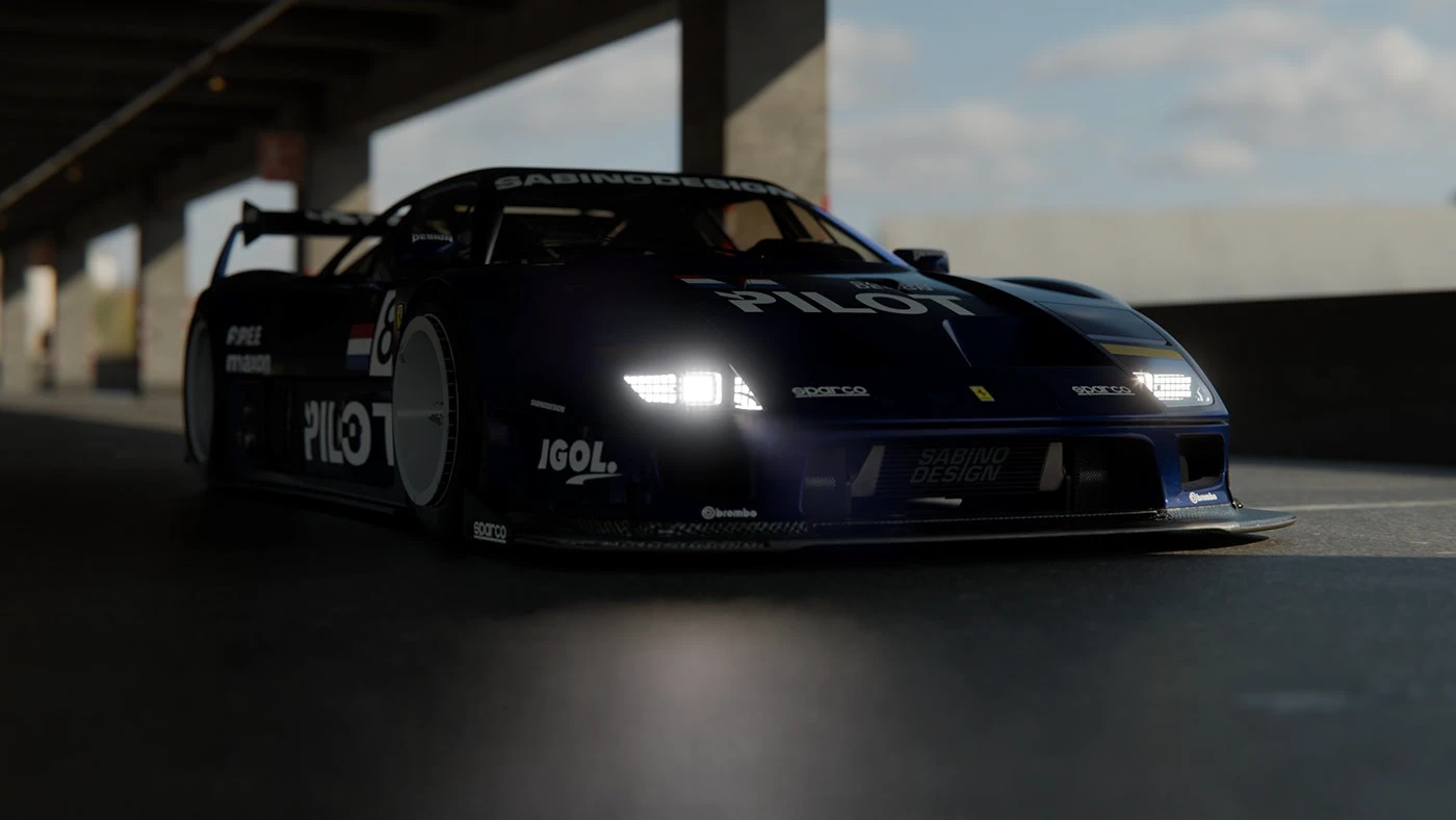 vehicle，automobile，Sports car，F40GTR，