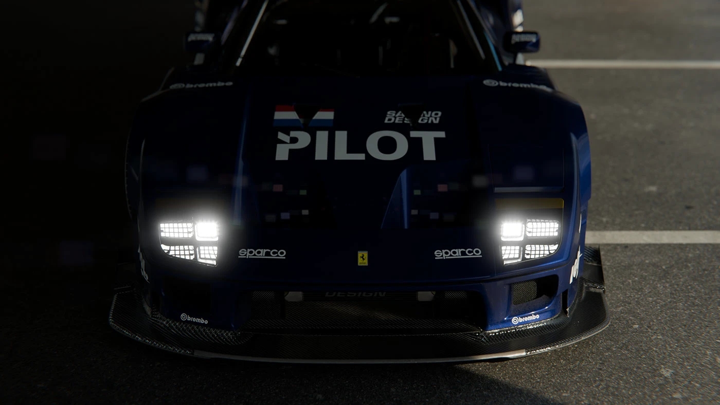 vehicle，automobile，Sports car，F40GTR，