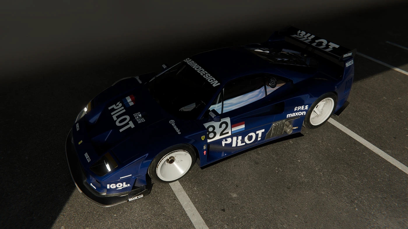 vehicle，automobile，Sports car，F40GTR，