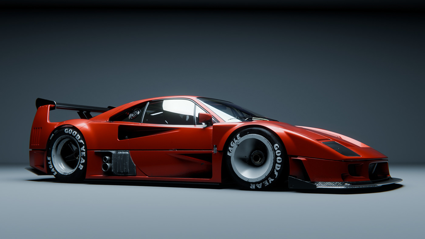 vehicle，automobile，Sports car，F40GTR，