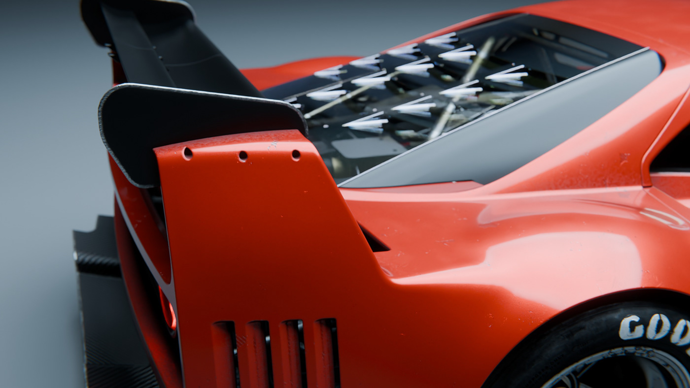 vehicle，automobile，Sports car，F40GTR，