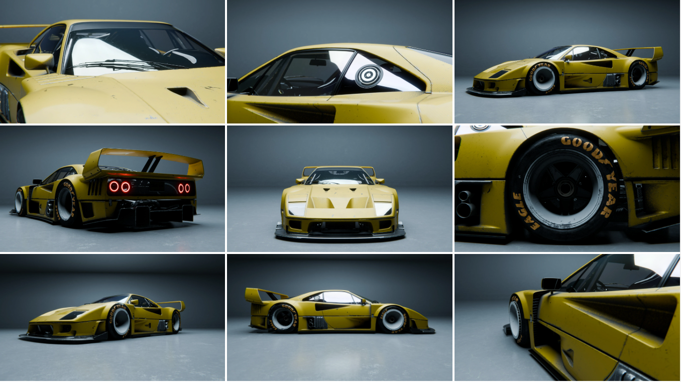 vehicle，automobile，Sports car，F40GTR，