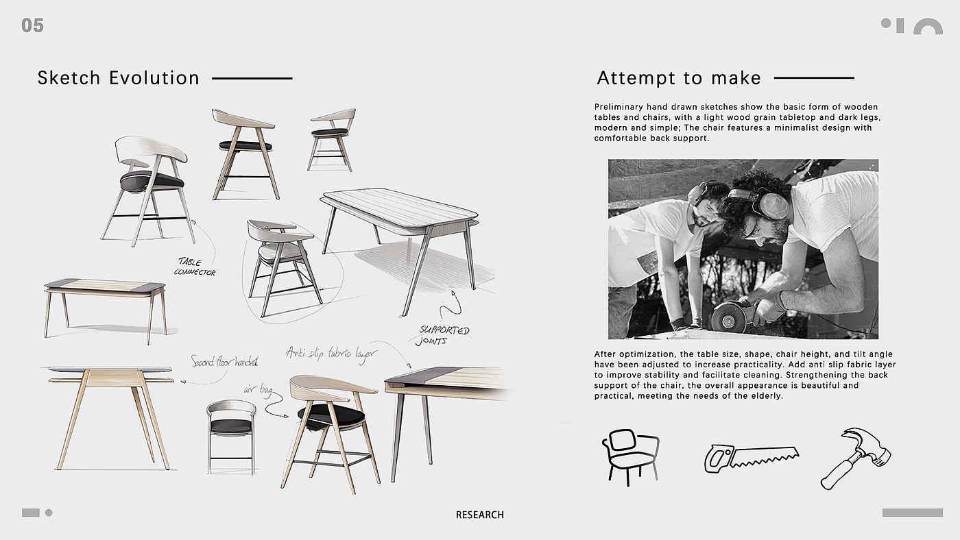 furniture design ，Life thinking，Outdoor product design，pragmatism，Minimalism，Application of AI，
