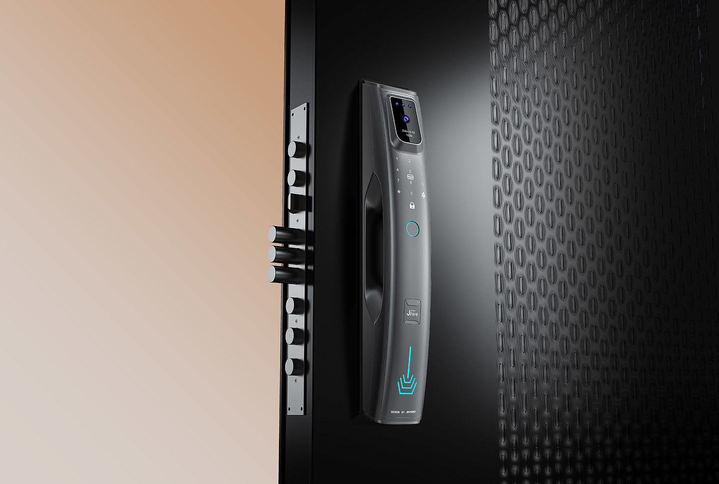 # Smart lock，# Fingerprint lock，# Smart door lock，#Industrial Design，#Product design，#Appearance design，