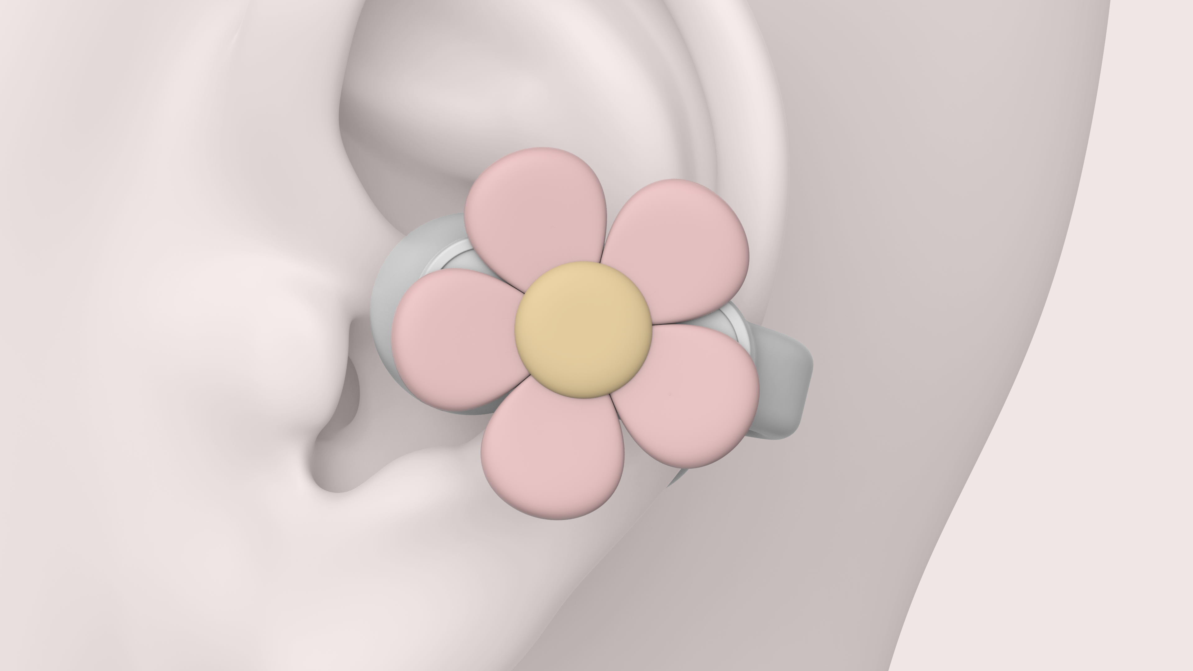 Pink，girl，ear clip，headset，Earrings，personality，decorate，industrial design，