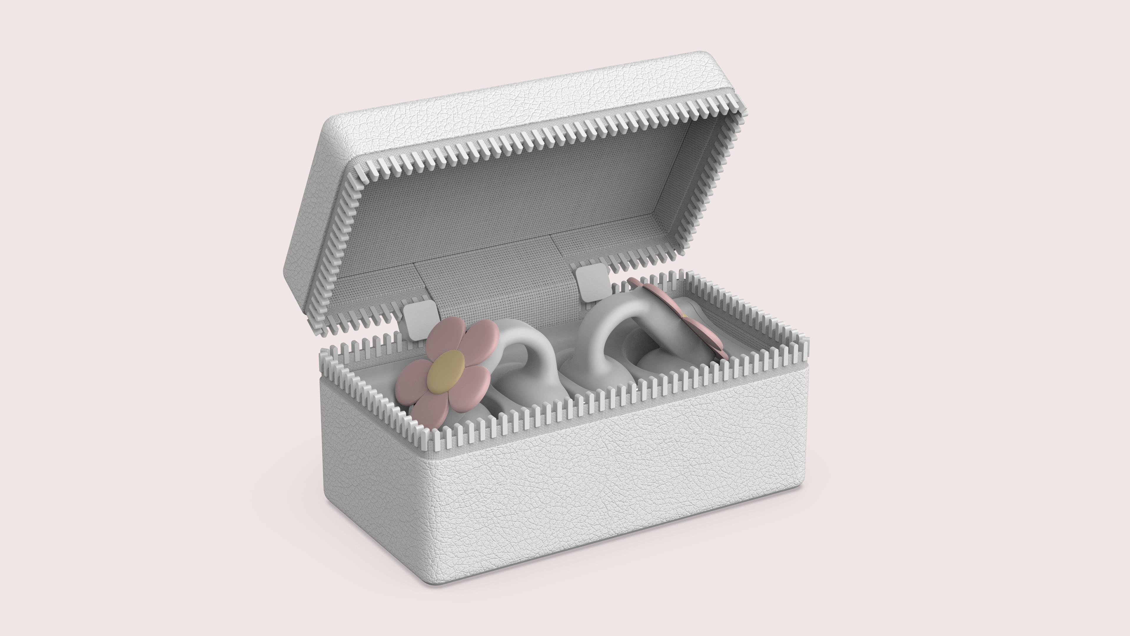 Pink，girl，ear clip，headset，Earrings，personality，decorate，industrial design，