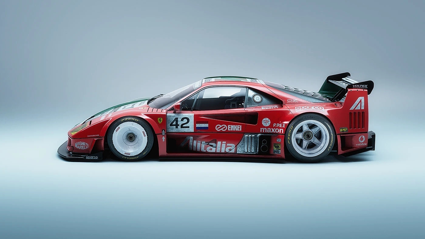 Ferrari F40，Racing Painting，gules，GTR，Alitalia Tricolore，