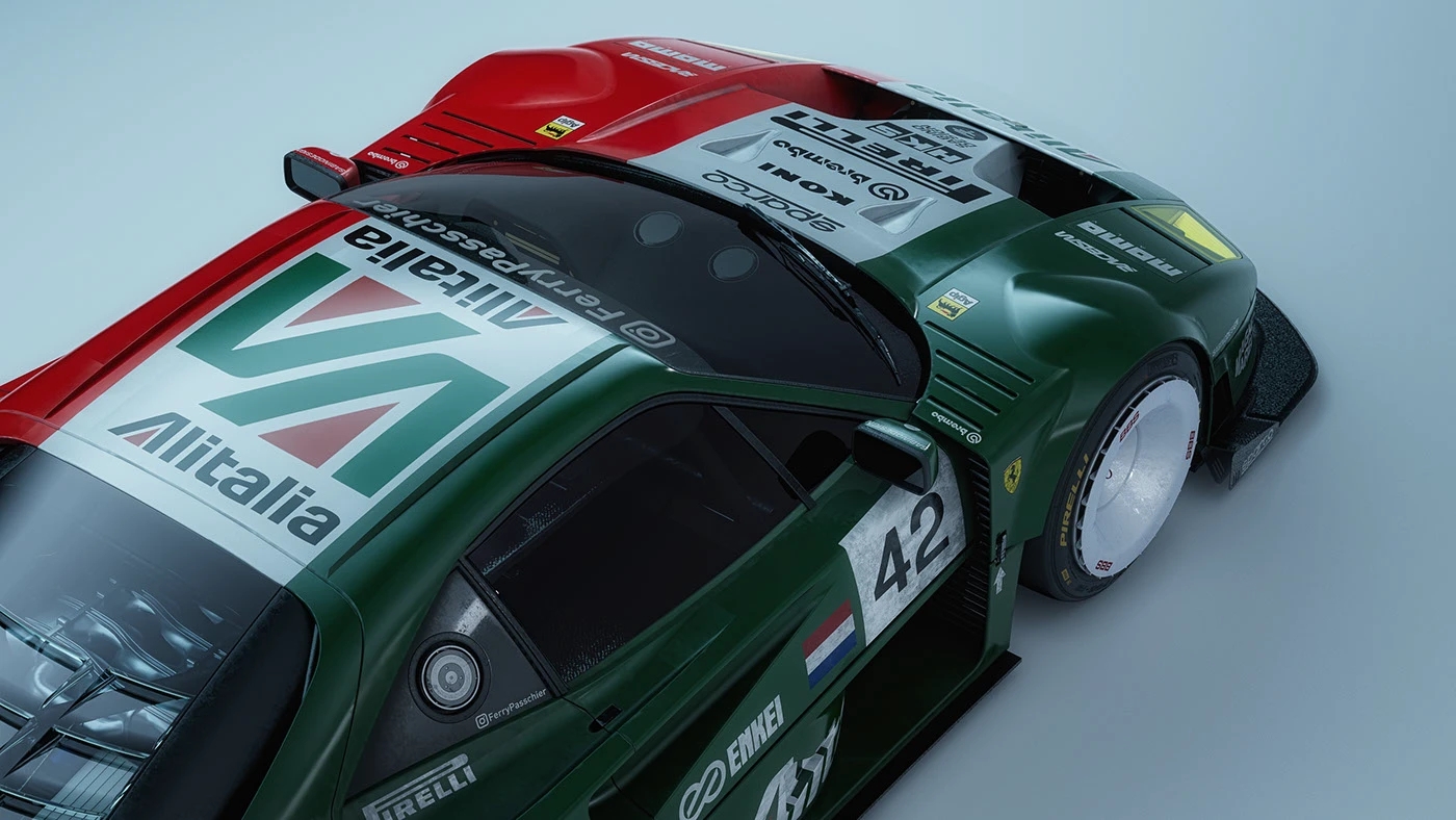 Ferrari F40，Racing Painting，gules，GTR，Alitalia Tricolore，