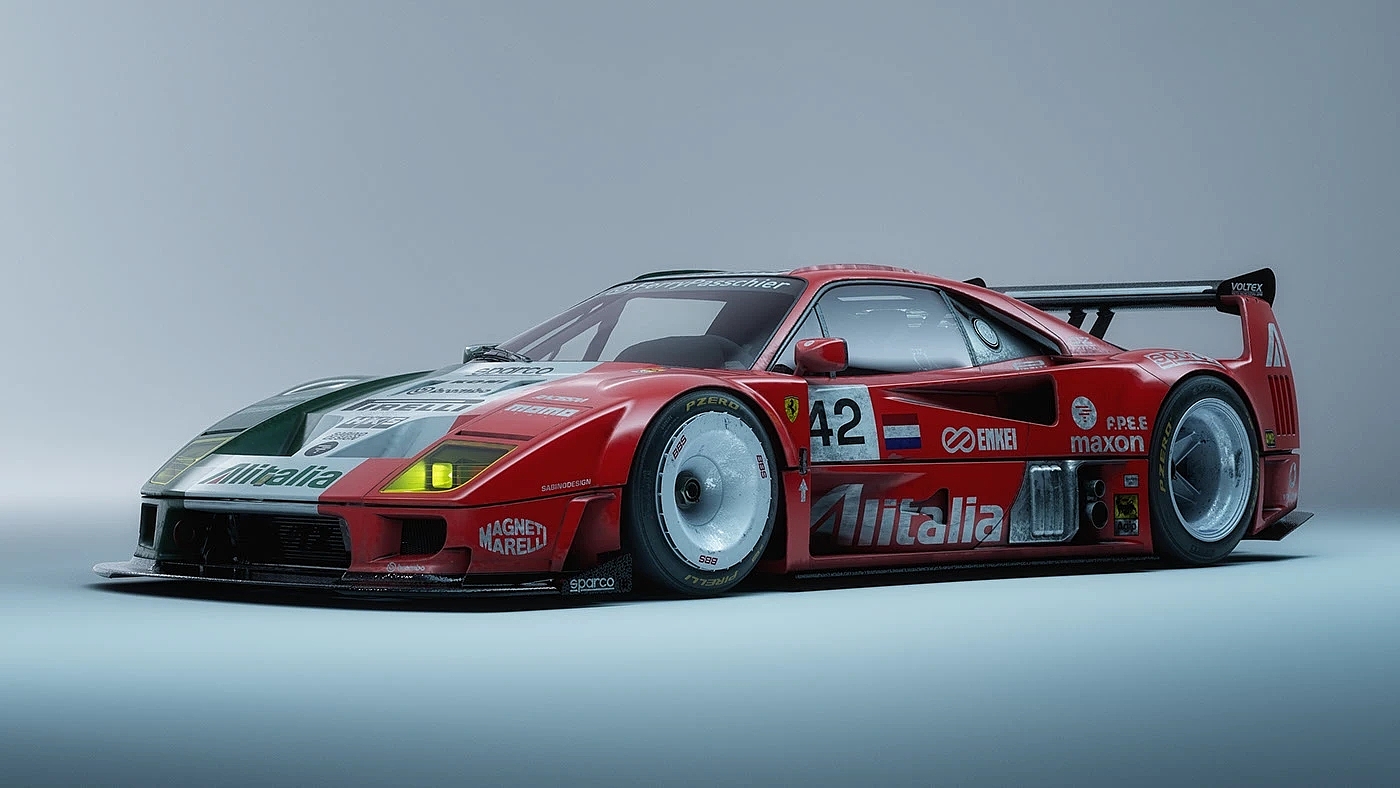 Ferrari F40，Racing Painting，gules，GTR，Alitalia Tricolore，