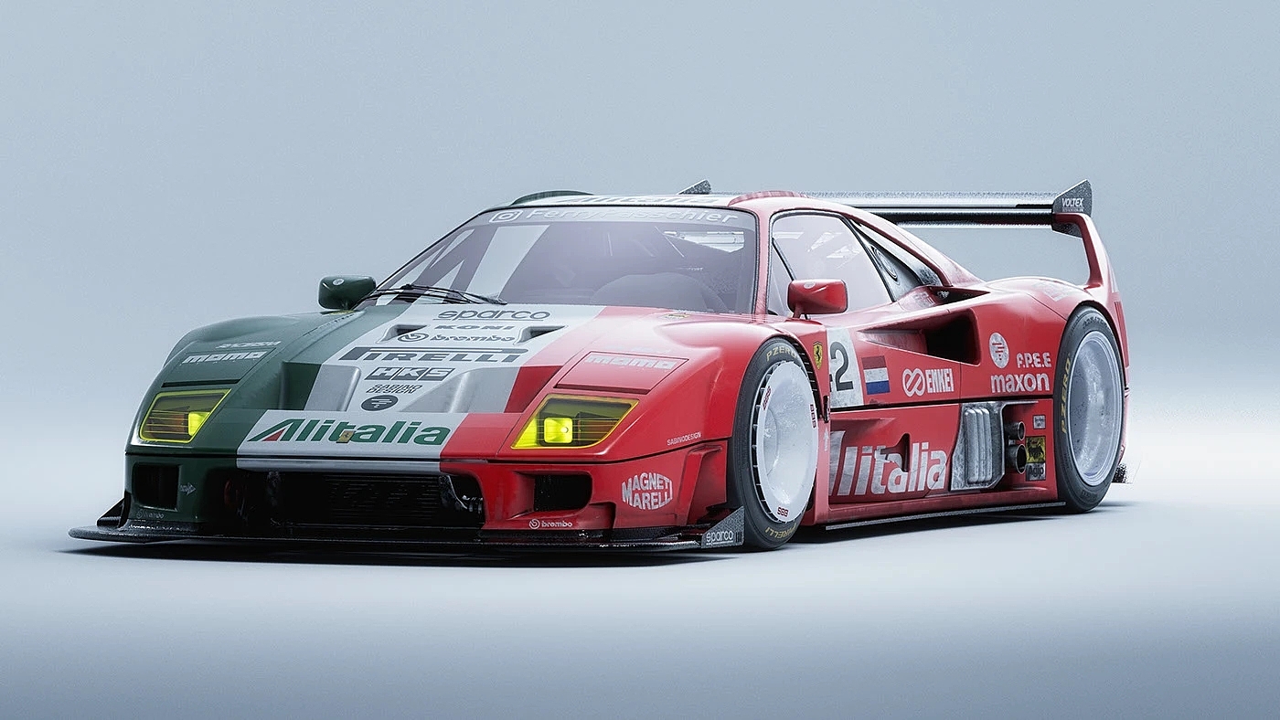 Ferrari F40，Racing Painting，gules，GTR，Alitalia Tricolore，