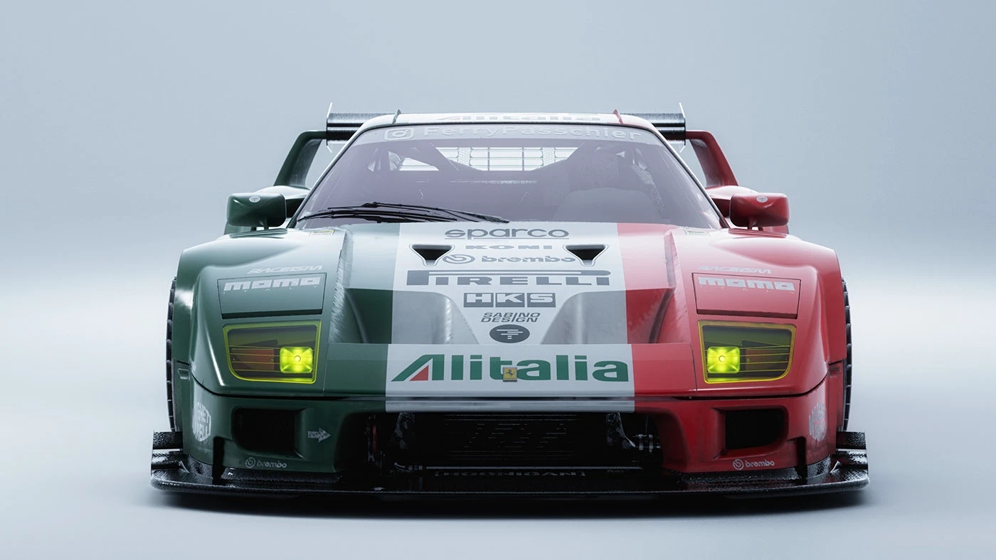 Ferrari F40，Racing Painting，gules，GTR，Alitalia Tricolore，
