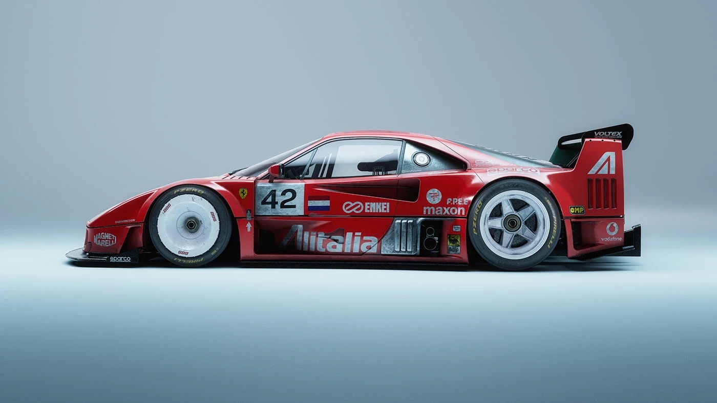 Ferrari F40，Racing Painting，gules，GTR，Alitalia Tricolore，