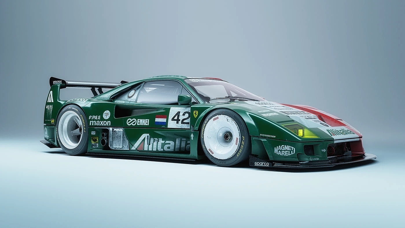 Ferrari F40，Racing Painting，gules，GTR，Alitalia Tricolore，