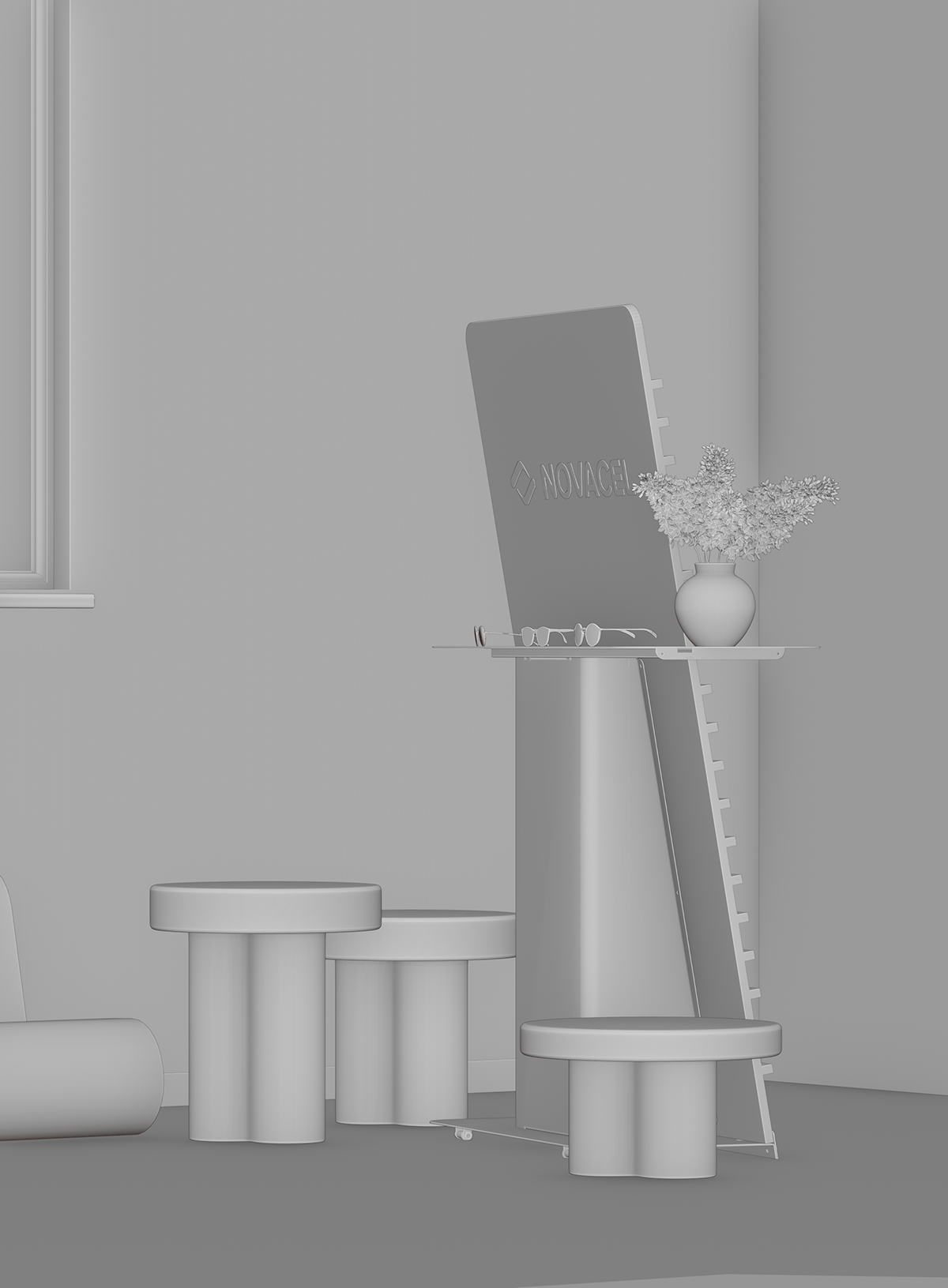 NOVACEL，OPTICAL WALL，Wall-mounted display shelf，Spectacle frame，practicability，