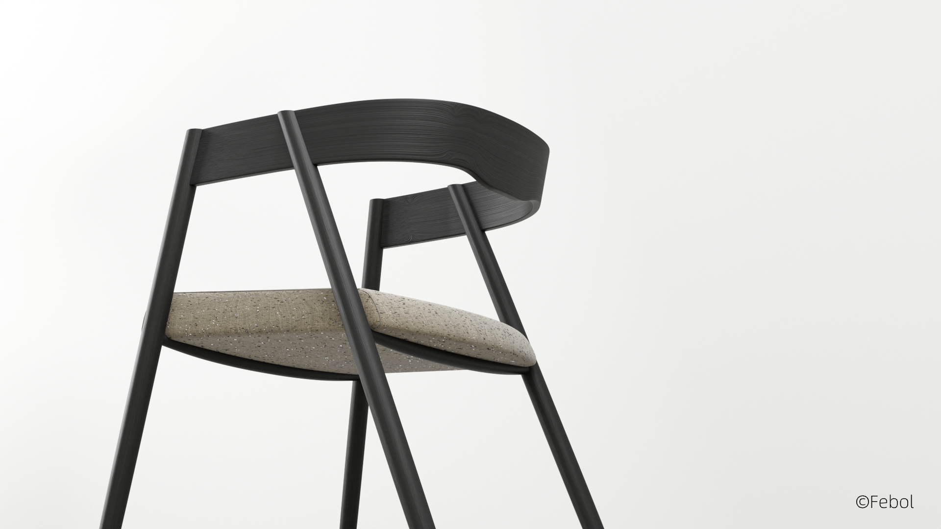 round-backed armchair，chair，Single Chair，Solid wood chair，Japanese ，Simplicity，