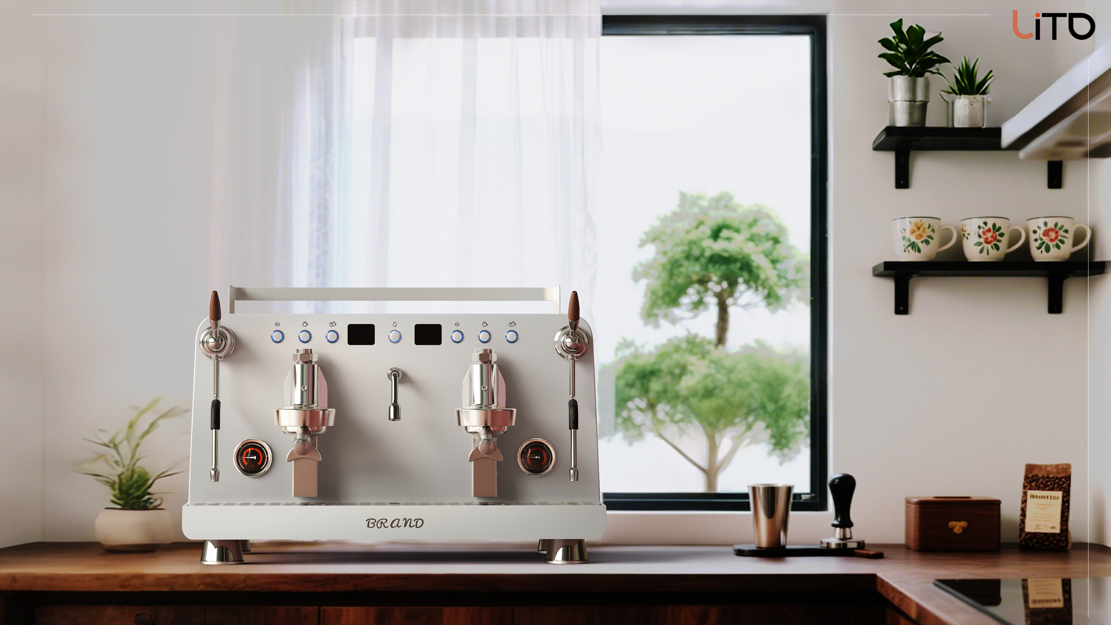 Coffee machine，commercial，Metal，