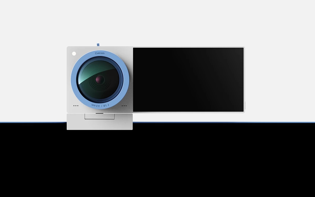 Cuecam，Built-in secondary screen，Real-time subtitles，Webcam，Compact design，