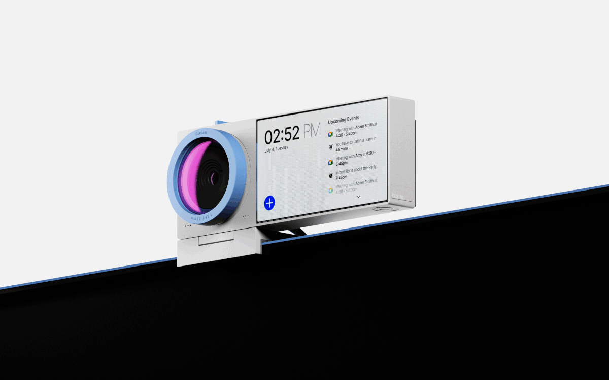Cuecam，Built-in secondary screen，Real-time subtitles，Webcam，Compact design，