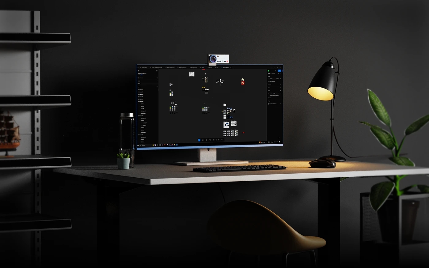 Cuecam，Built-in secondary screen，Real-time subtitles，Webcam，Compact design，