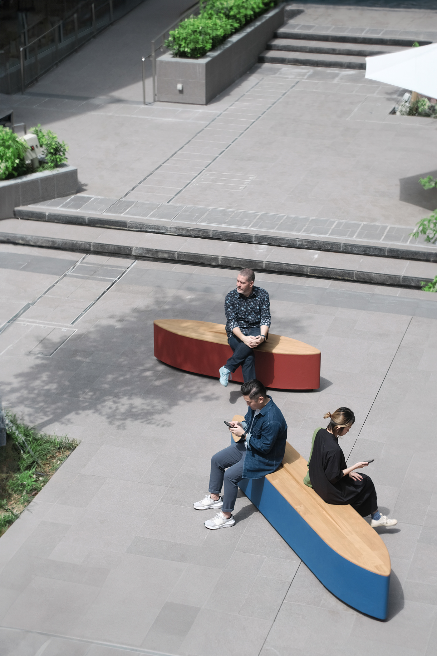 Sampan Bench，Multi element，Public seat，outdoors，Tembusu，