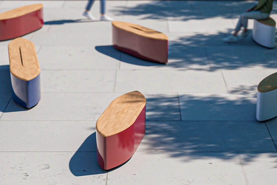 Sampan Bench，Multi element，Public seat，outdoors，Tembusu，