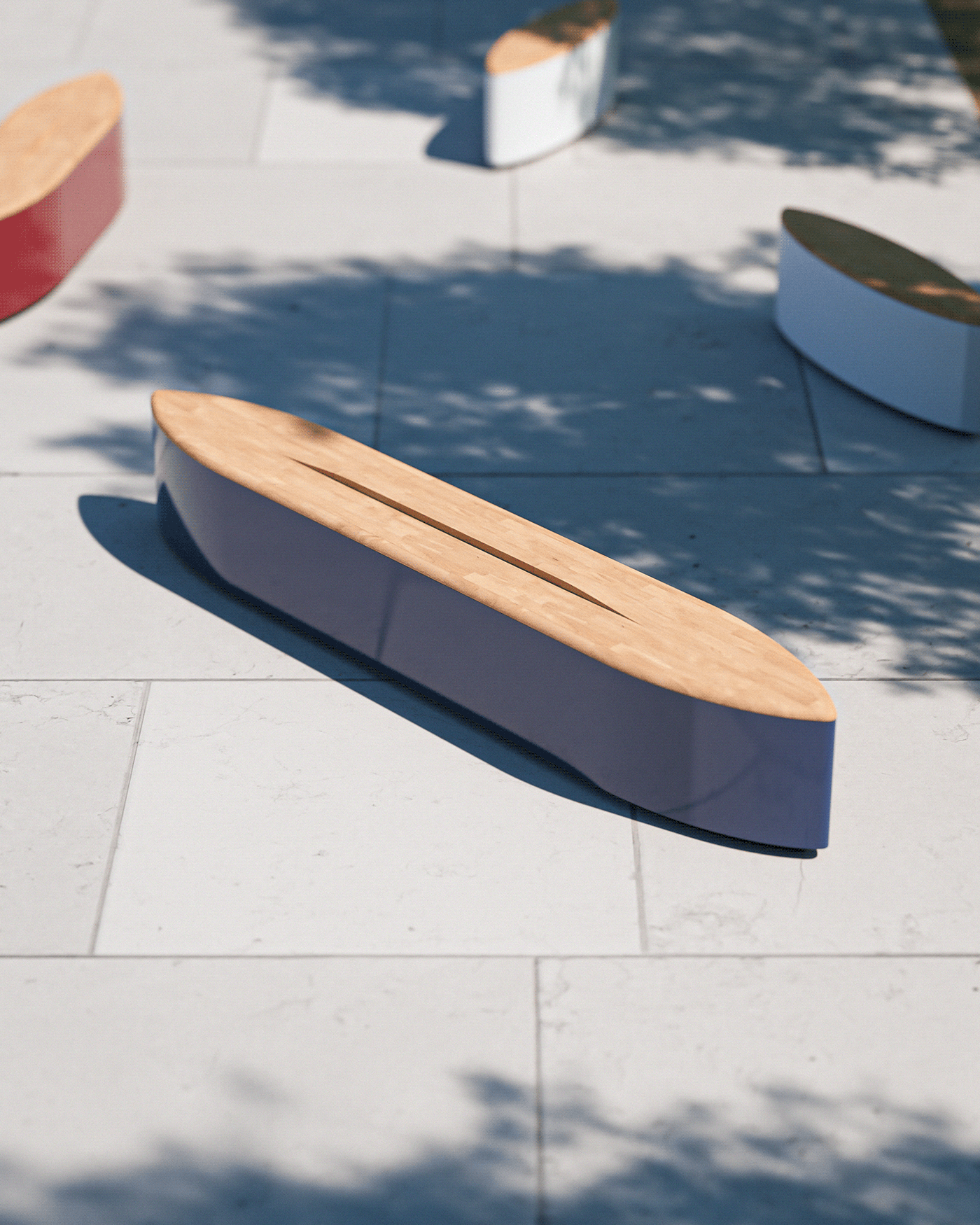 Sampan Bench，Multi element，Public seat，outdoors，Tembusu，