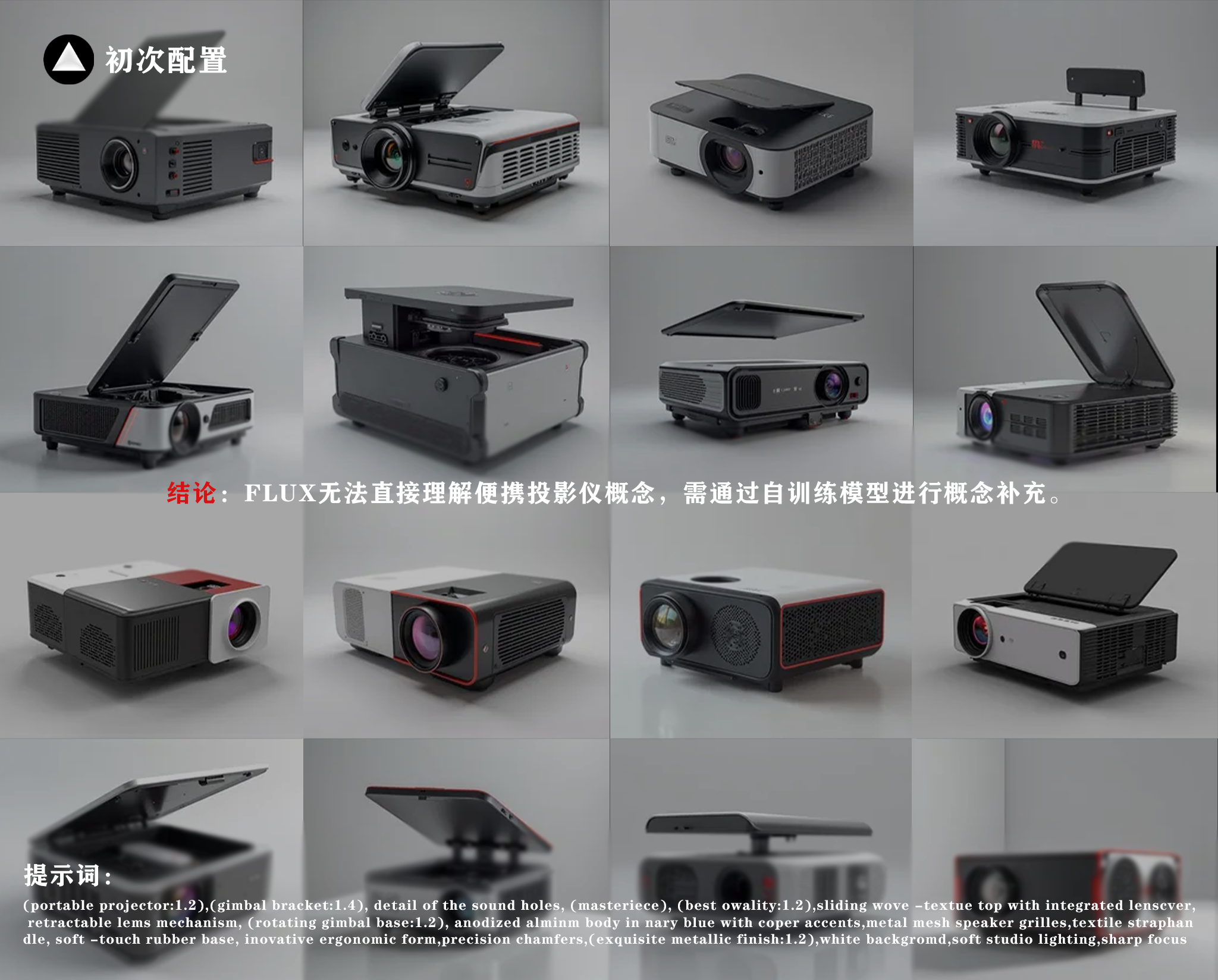 Use of AI tools，Rapid design，high-quality，Projector design，millet，