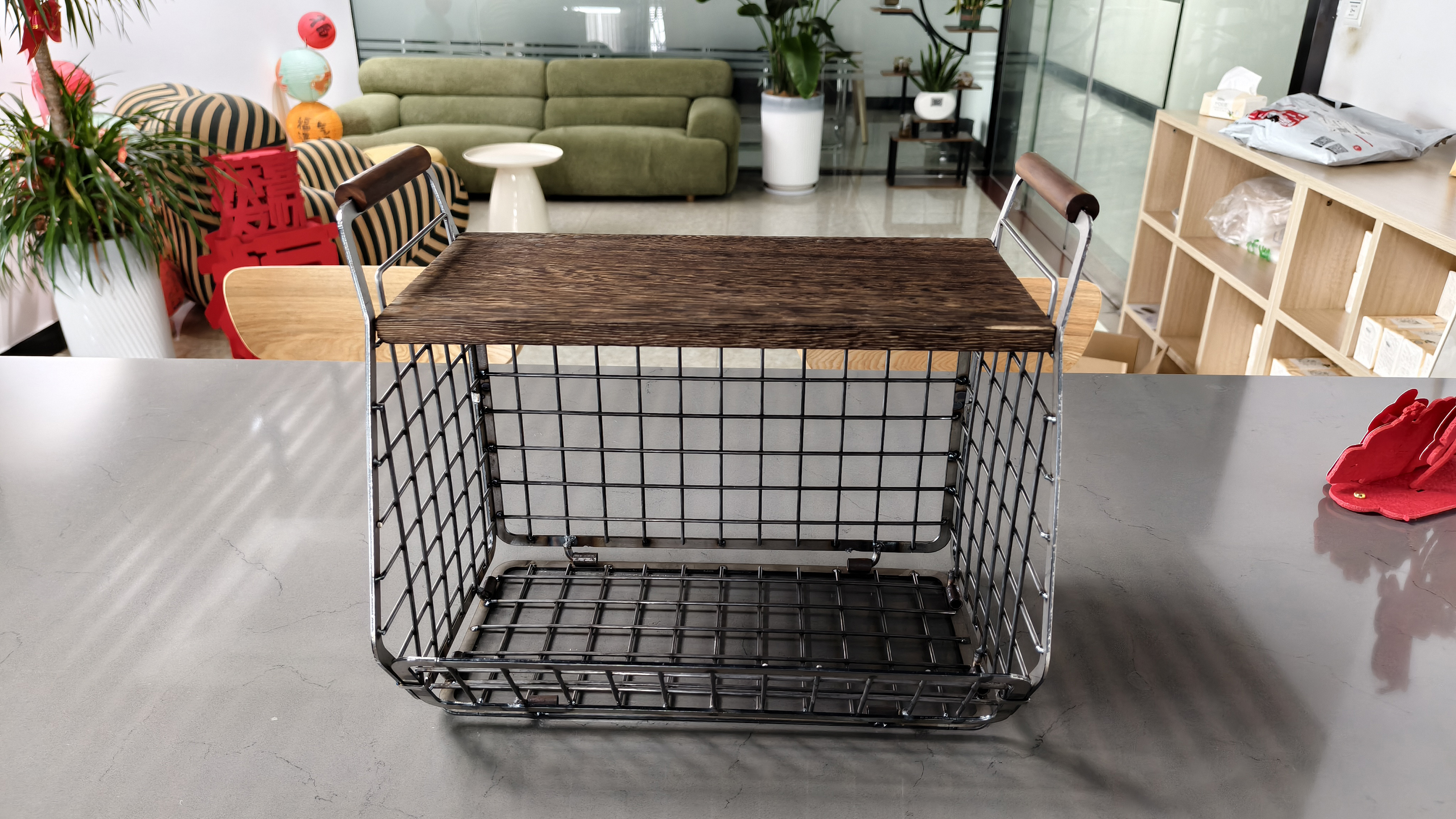 Fruit basket, iron basket, fruit rack, home storage, storage，