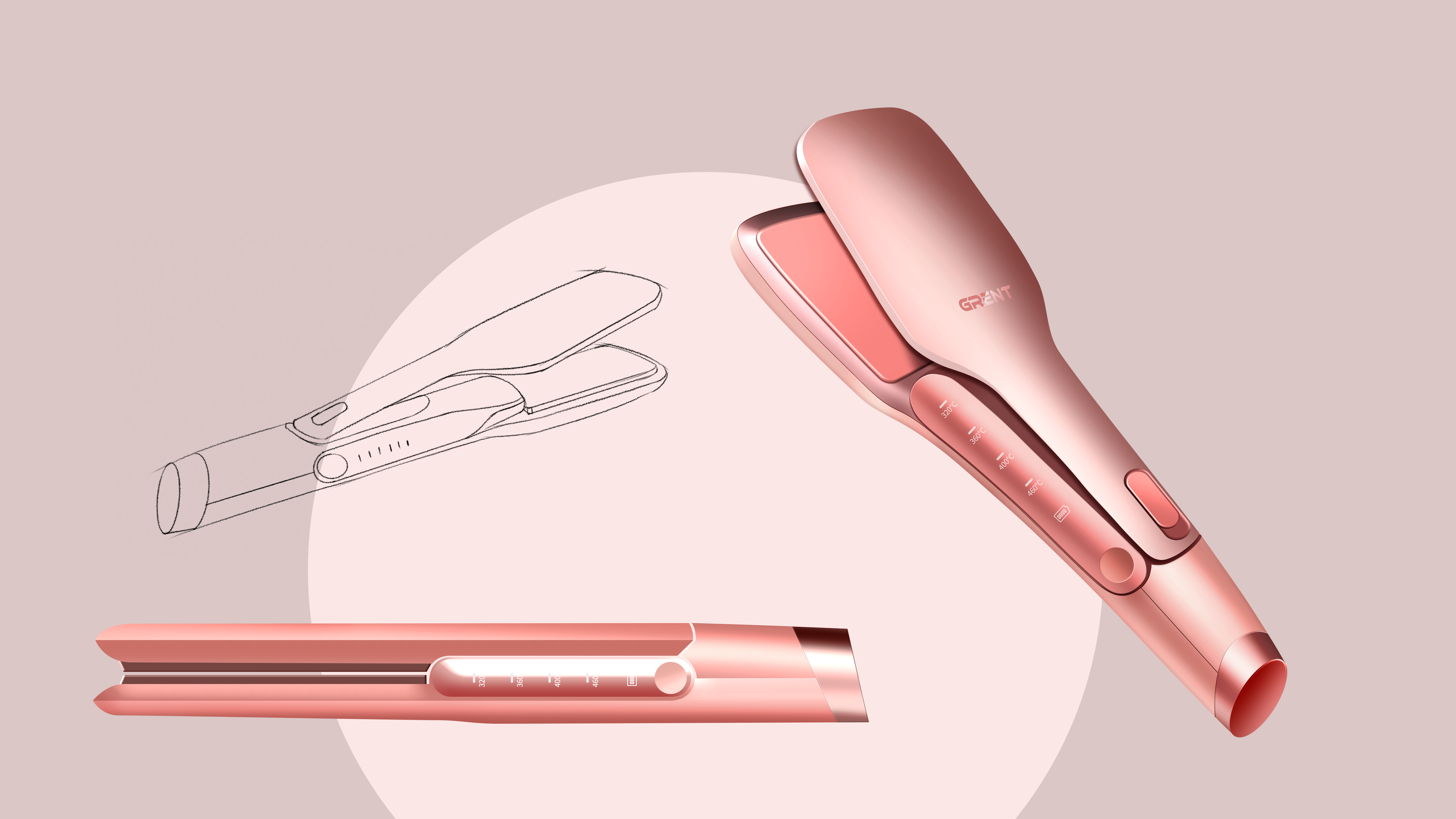 2D Sketch，Hair stick，Curly hair，Hair，Curling Clip，